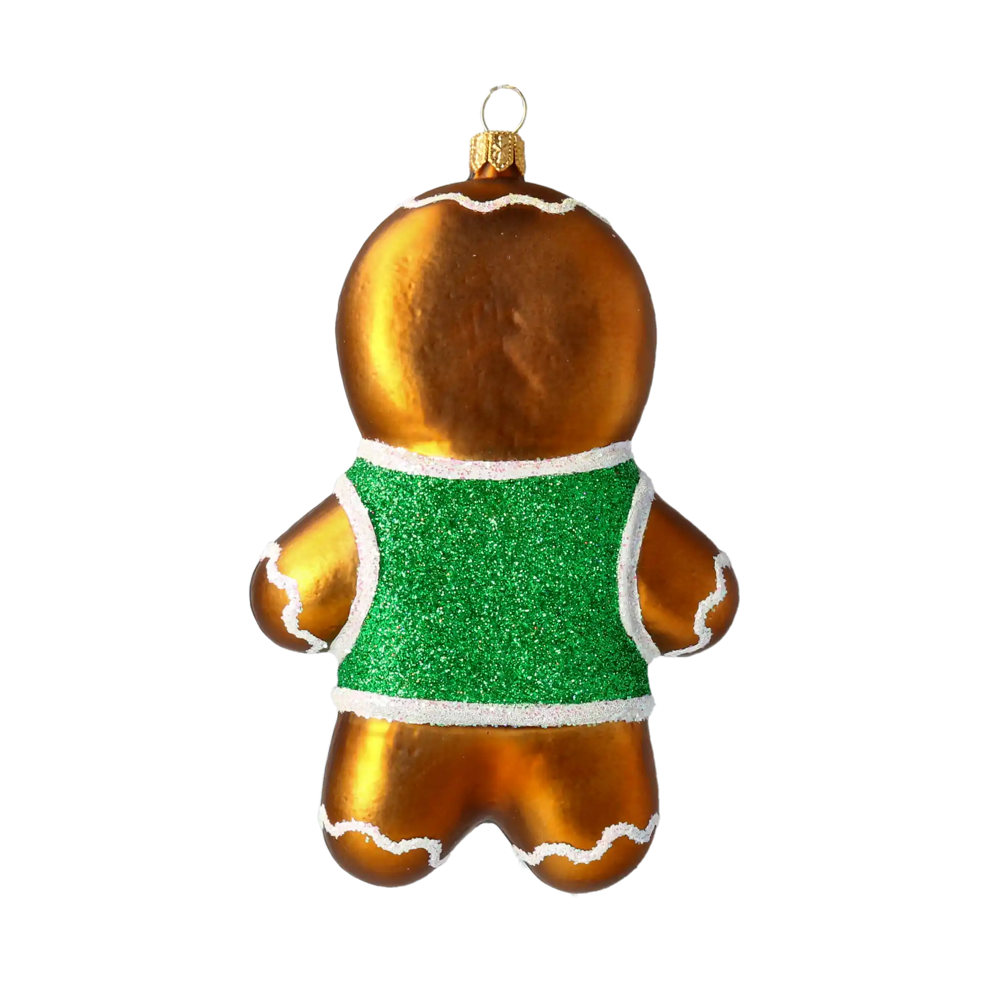 Gingerbread - Cake Sweetener. Handmade Glass Christmas ornament.