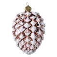 Load image into Gallery viewer, Winter Cone. Handmade Glass Christmas ornament.
