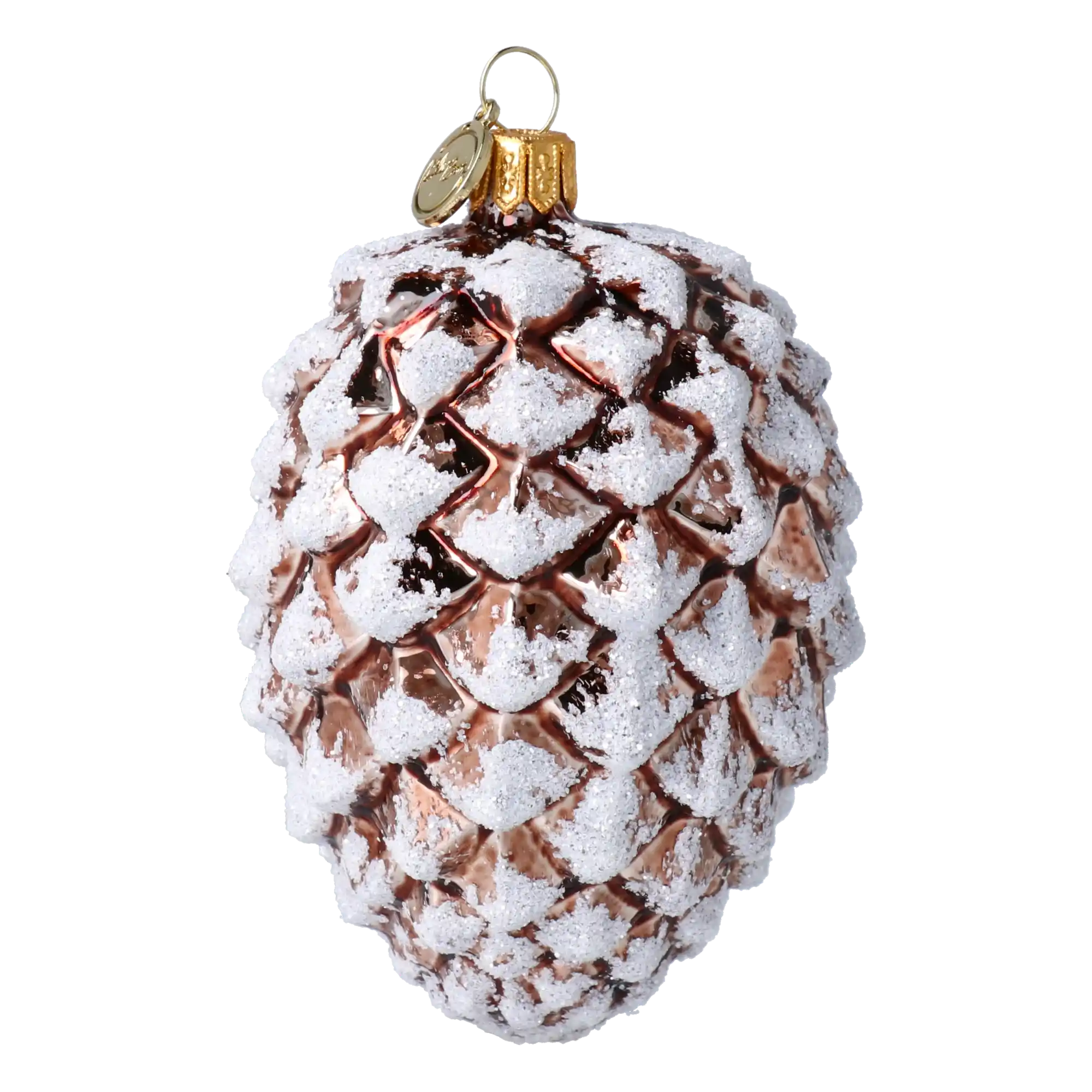 Winter Cone. Handmade Glass Christmas ornament.