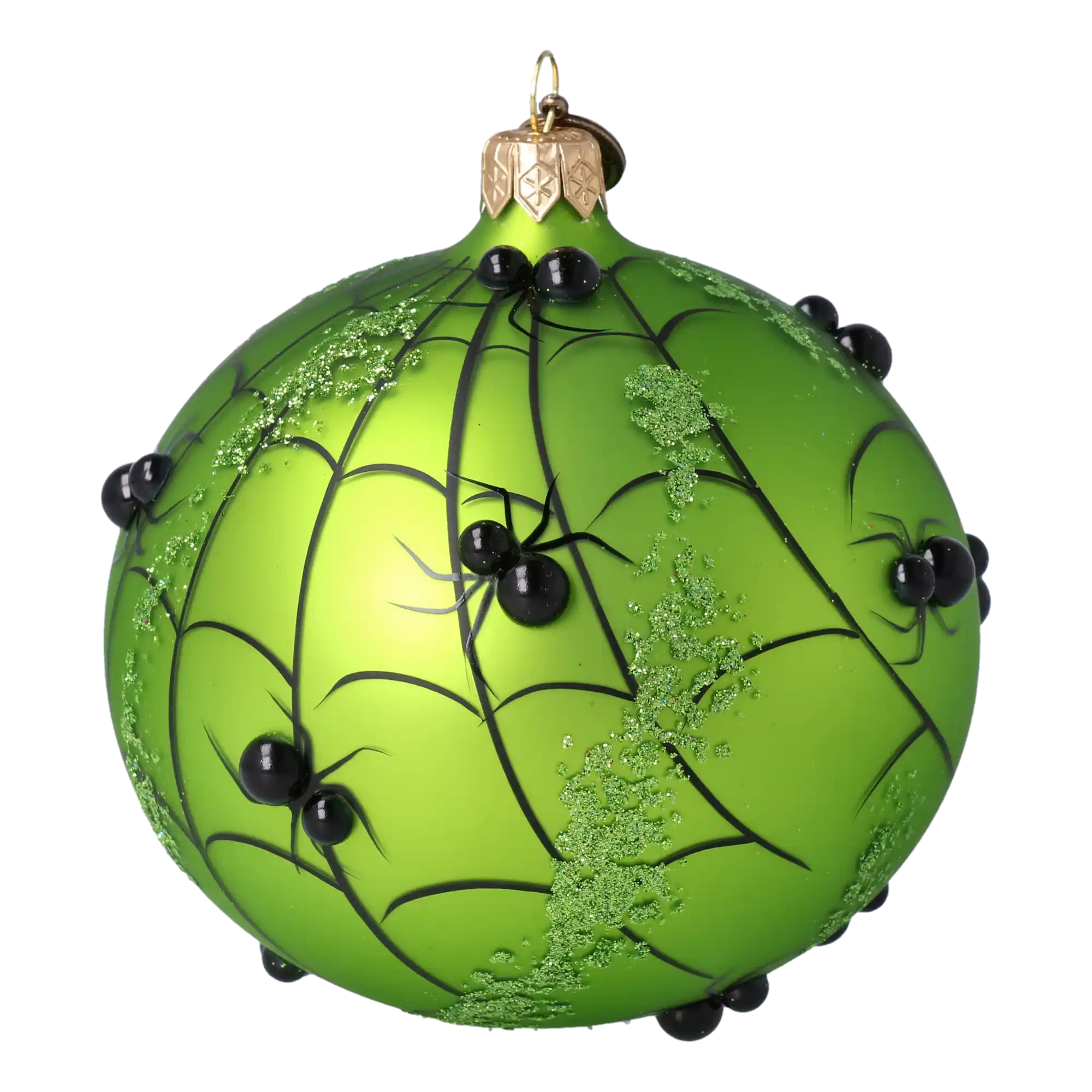 Halloween spider web. Handmade Glass Christmas ornament.