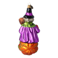 Load image into Gallery viewer, Pumpkin Witch - Charms and Spells. Handmade Glass Christmas ornament.
