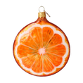 Load image into Gallery viewer, Orange slice. Handmade Glass Christmas ornament.
