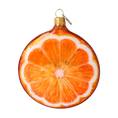 Load image into Gallery viewer, Orange slice. Handmade Glass Christmas ornament.
