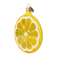 Load image into Gallery viewer, Lemon Slice. Handmade Glass Christmas ornament.
