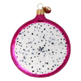 Load image into Gallery viewer, Dragon Fruit. Handmade Glass Christmas ornament.
