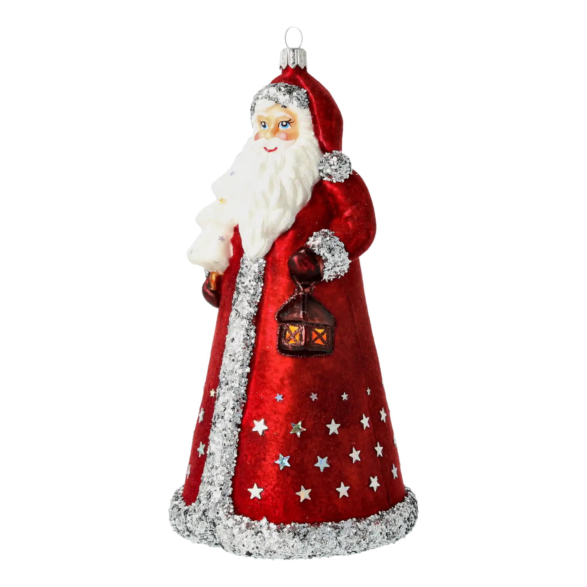 Christmas Santa - Guardian of the Starsv. Handmade Glass Christmas ornament.