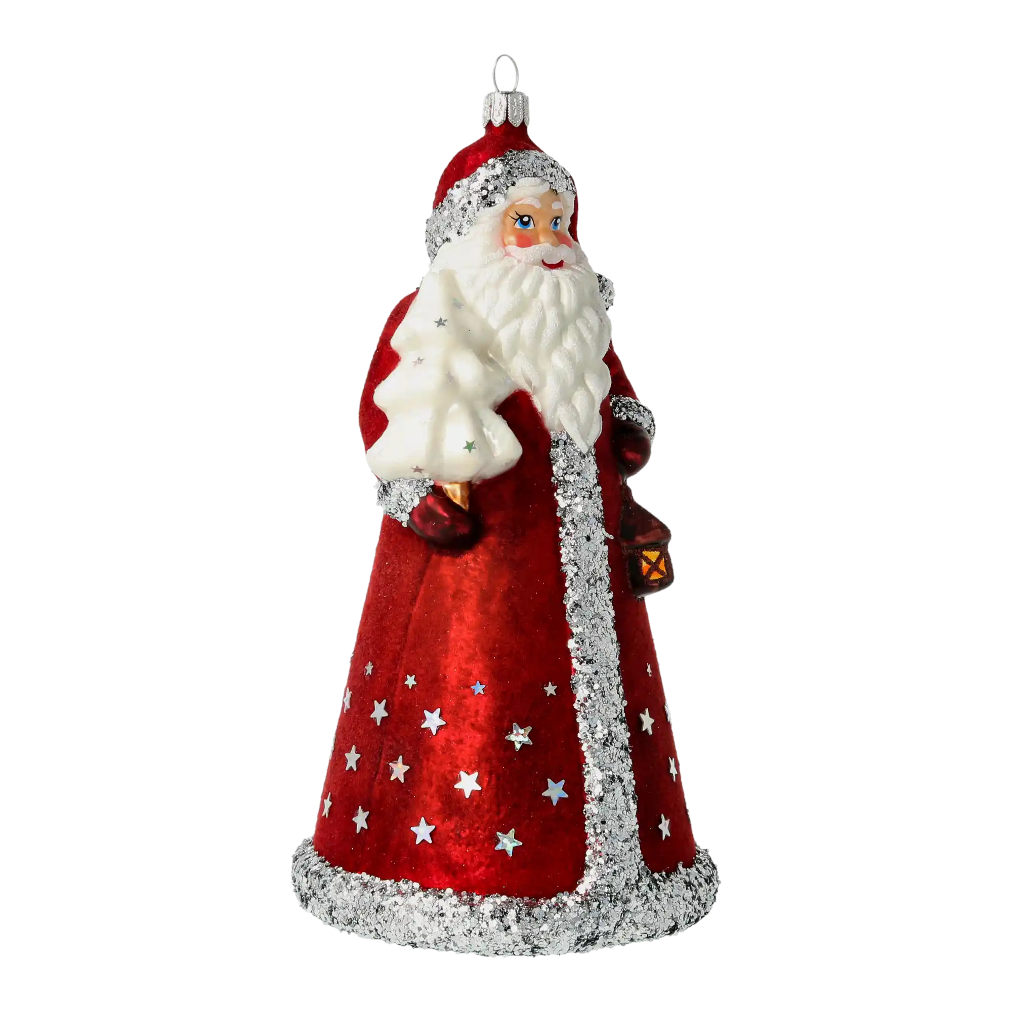 Christmas Santa - Guardian of the Starsv. Handmade Glass Christmas ornament.