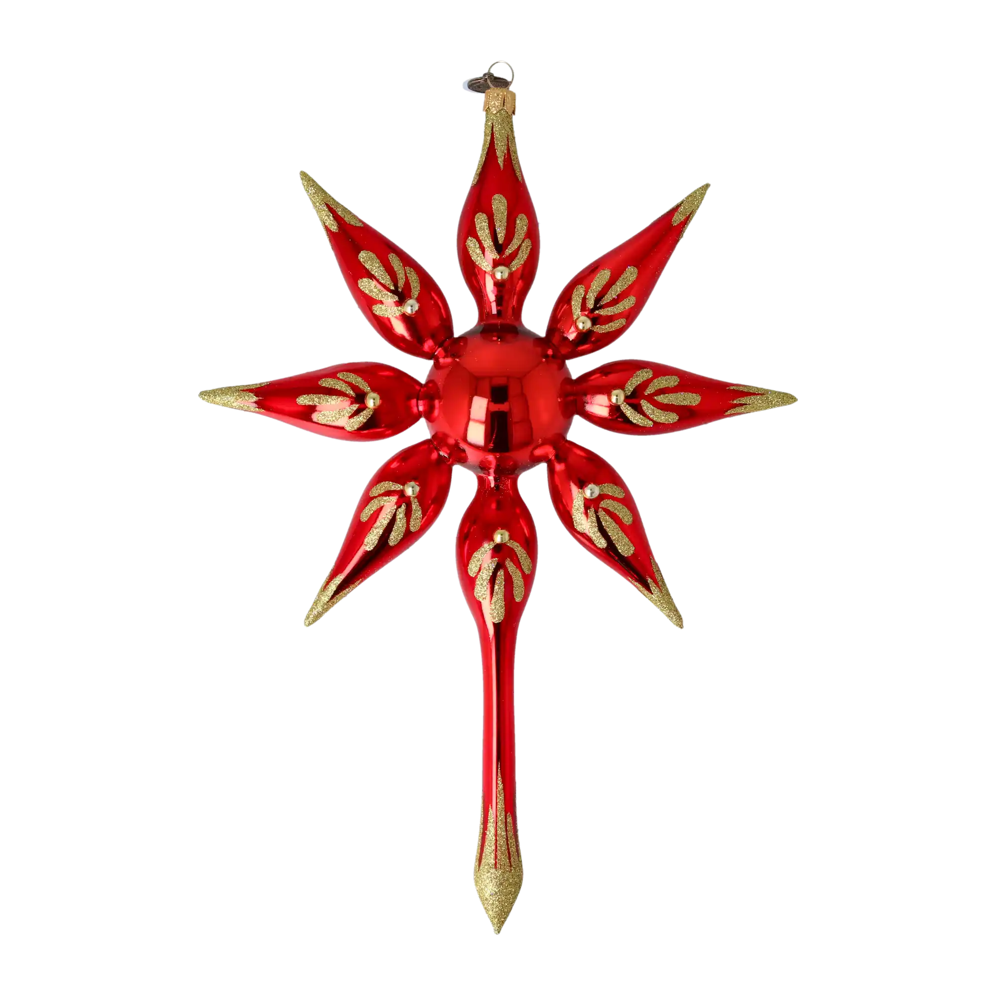 Star of Christmas Eve Night. Handmade Glass Christmas ornament.