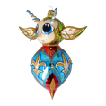 Load image into Gallery viewer, Fairytale Devil. Handmade Glass Christmas ornament.
