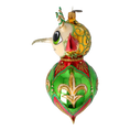 Load image into Gallery viewer, Devil Green Wizard. Handmade Glass Christmas ornament.
