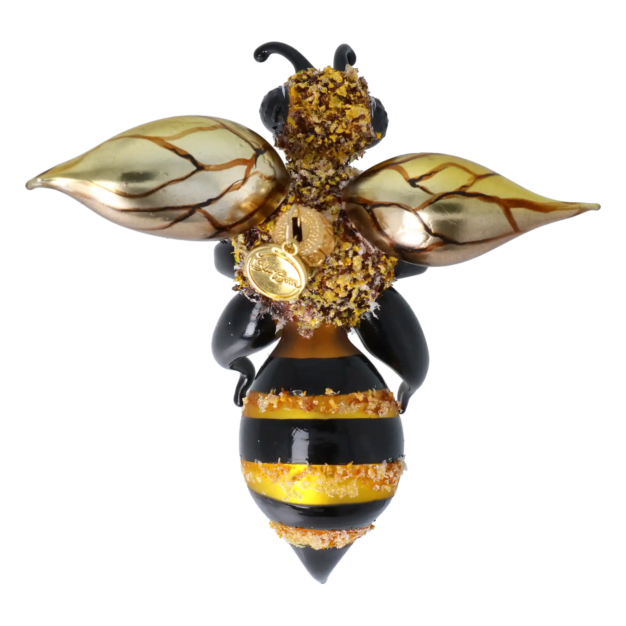 Honeybee. Handmade Glass Christmas ornament.