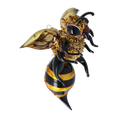 Load image into Gallery viewer, Honeybee. Handmade Glass Christmas ornament.
