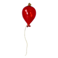 Load image into Gallery viewer, Balloon red. Handmade Glass Christmas ornament.
