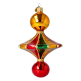 Load image into Gallery viewer, Colorful Ornament Donut with Balls. Handmade Glass Christmas ornament.
