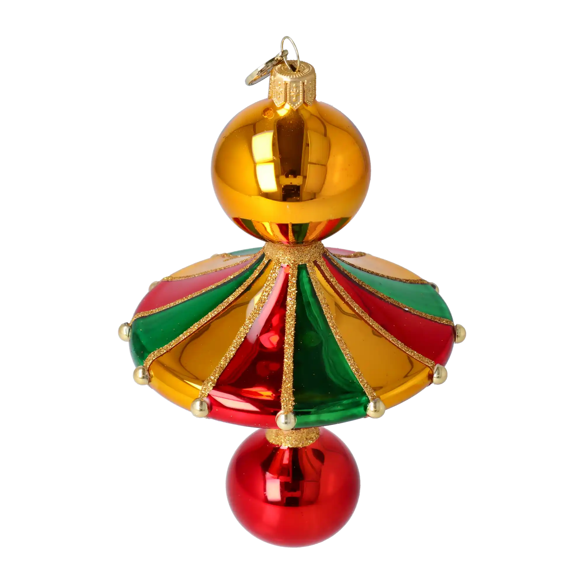 Colorful Ornament Donut with Balls. Handmade Glass Christmas ornament.