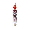 Load image into Gallery viewer, Spooky Candle - Blood Glow. Handmade Glass Christmas ornament.
