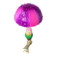 Load image into Gallery viewer, Forest Mushroom on a Clip. Handmade Glass Christmas ornament.
