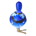 Load image into Gallery viewer, Bird - Blue in the Garden. Handmade Glass Christmas ornament.
