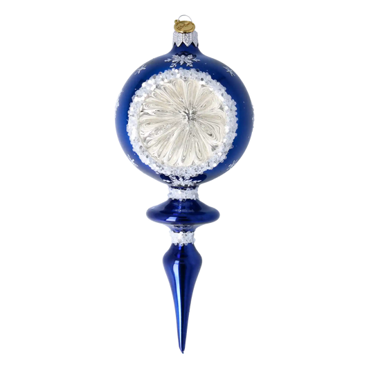 Drop - Royal Winter Elegance. Handmade Glass Christmas ornament.