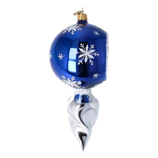 Drop Glowing Star. Handmade Glass Christmas ornament.