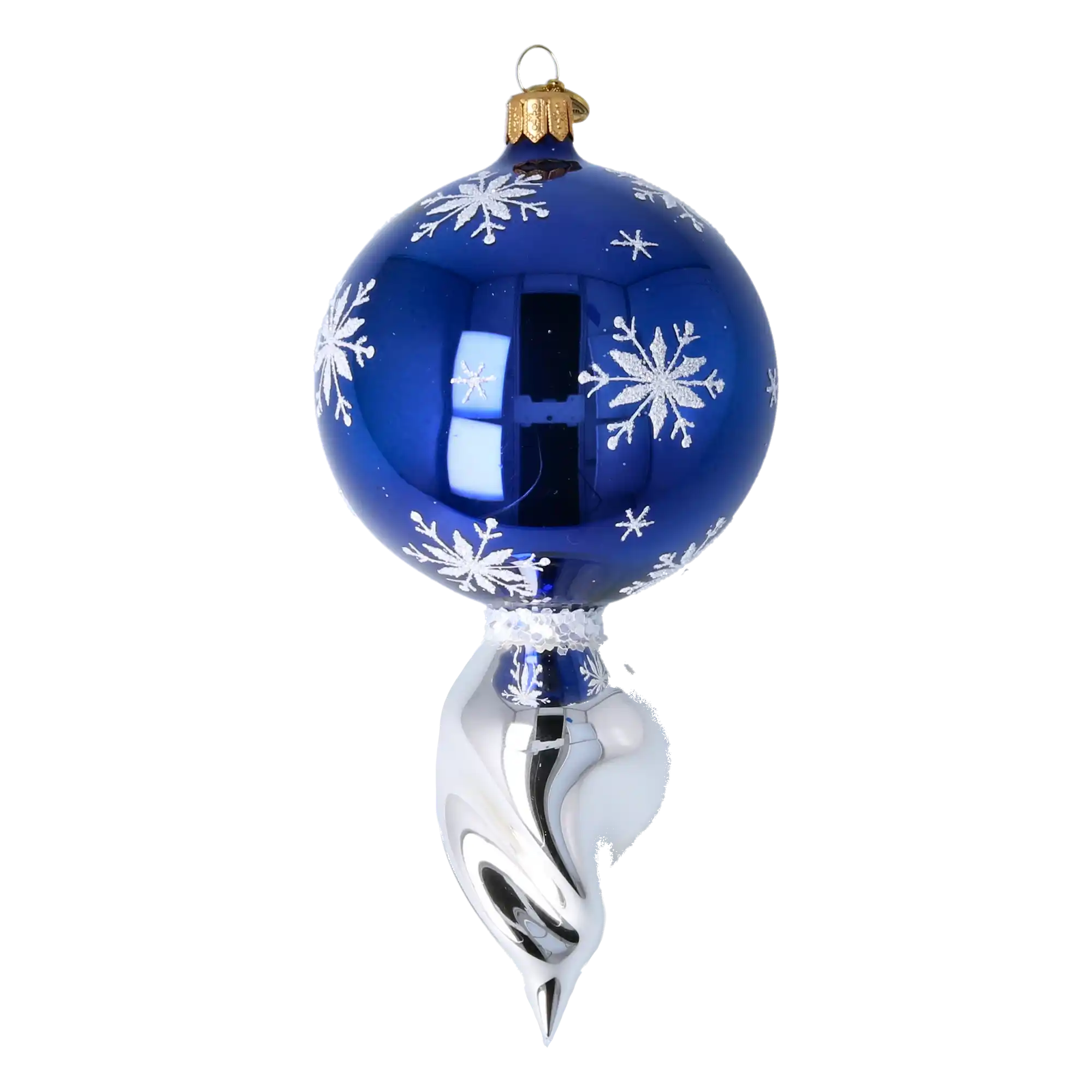 Drop Glowing Star. Handmade Glass Christmas ornament.