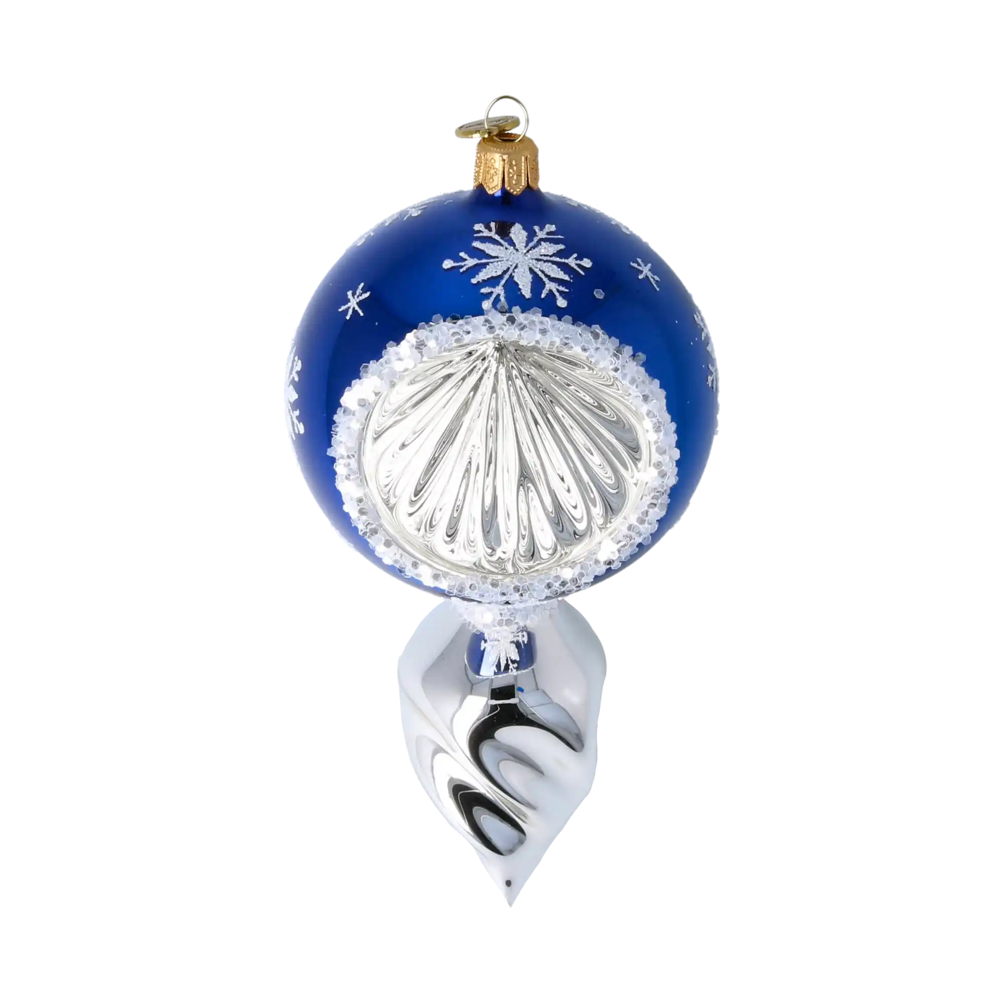 Drop Glowing Star. Handmade Glass Christmas ornament.