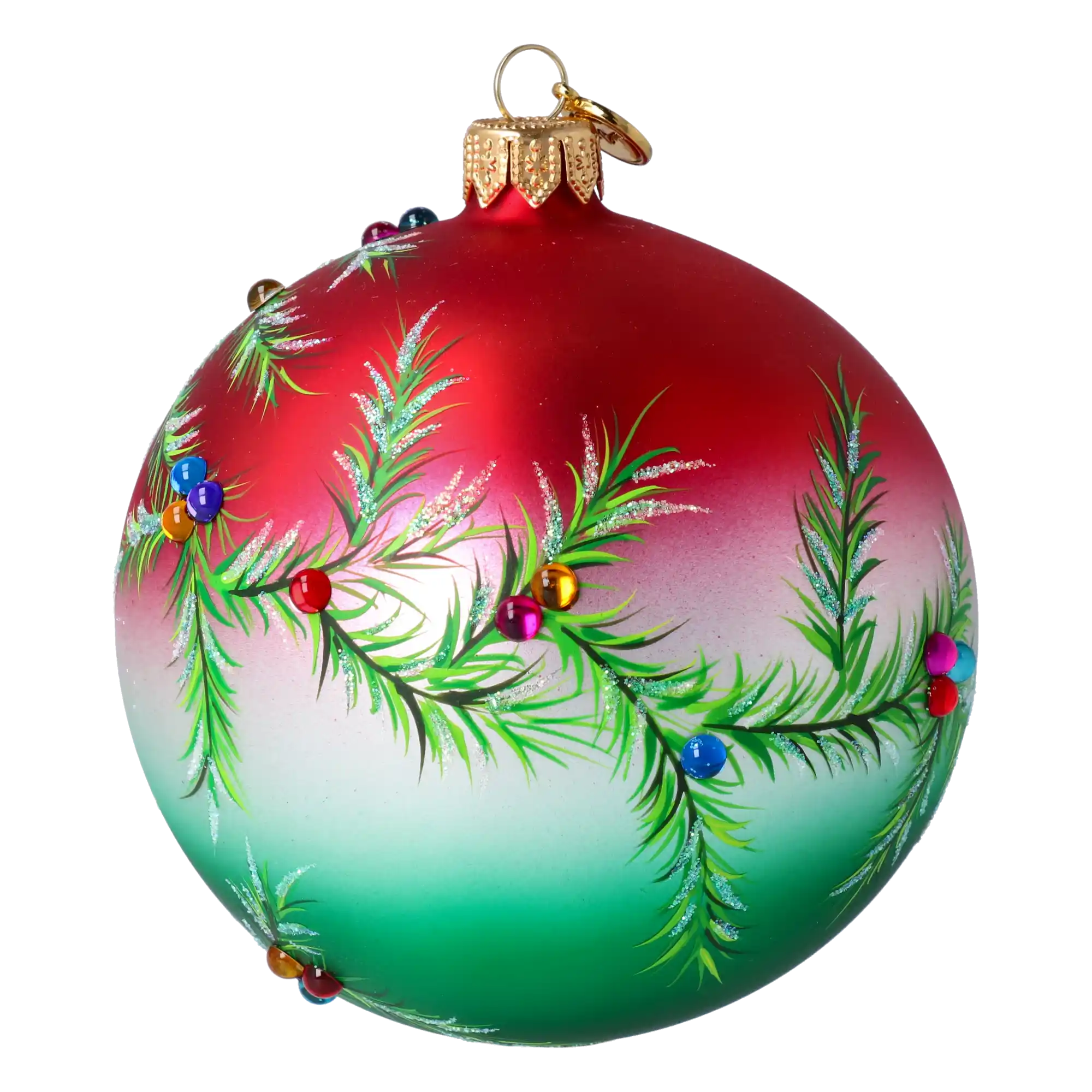 Christmas Joy Bomb. Handmade Glass Christmas ornament.