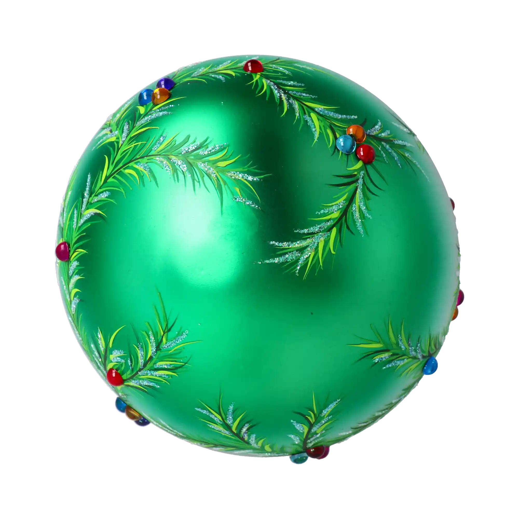 Christmas Joy Bomb. Handmade Glass Christmas ornament.