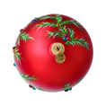 Load image into Gallery viewer, Christmas Joy Bomb. Handmade Glass Christmas ornament.
