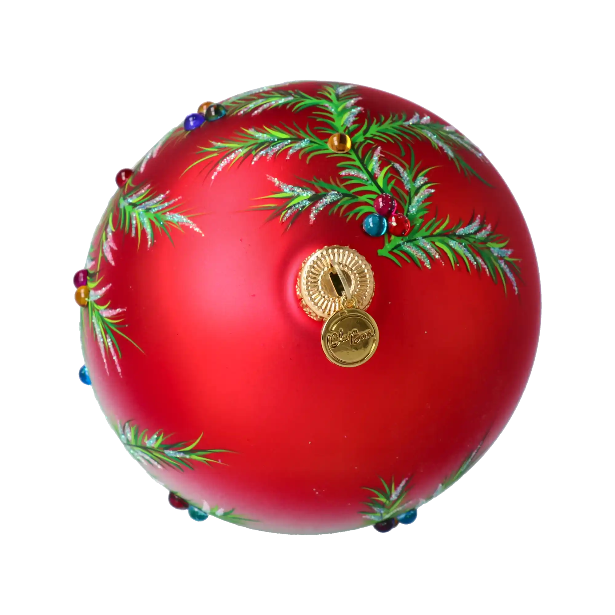 Christmas Joy Bomb. Handmade Glass Christmas ornament.