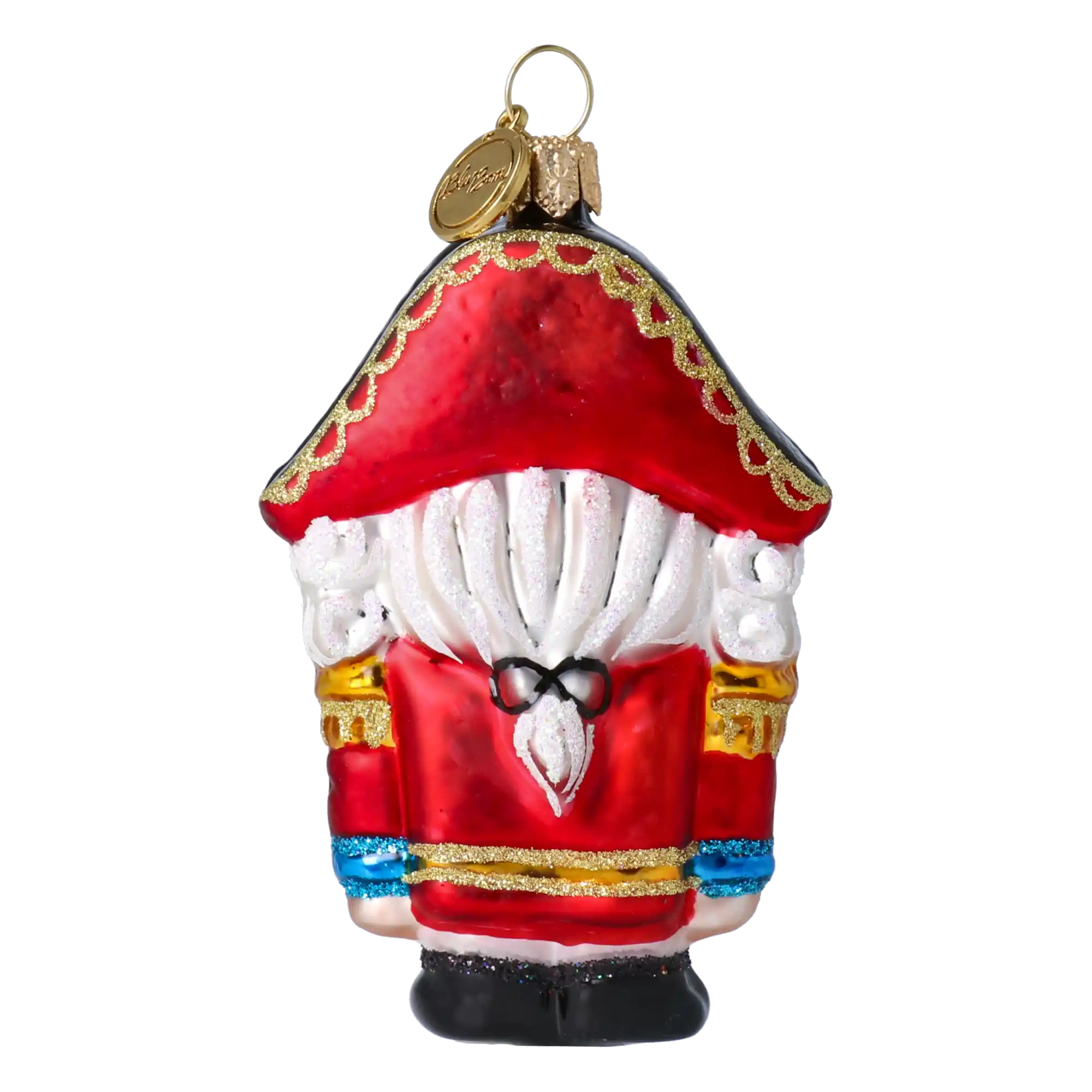 Christmas Nutcracker. Handmade Glass Christmas ornament.