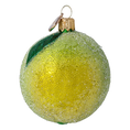 Load image into Gallery viewer, Hand Painted Glass Ornament - Lime. Handmade Glass Christmas ornament.
