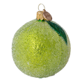 Load image into Gallery viewer, Hand Painted Glass Ornament - Lime. Handmade Glass Christmas ornament.
