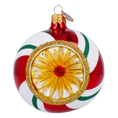 Load image into Gallery viewer, Candy with Spotlight. Handmade Glass Christmas ornament.
