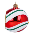 Load image into Gallery viewer, Candy with Spotlight. Handmade Glass Christmas ornament.
