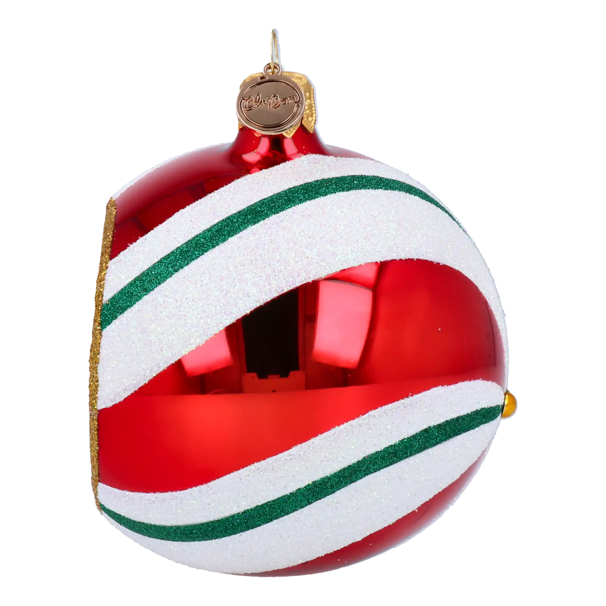 Candy with Spotlight. Handmade Glass Christmas ornament.