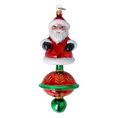 Load image into Gallery viewer, Magic Santa Claus. Handmade Glass Christmas ornament.
