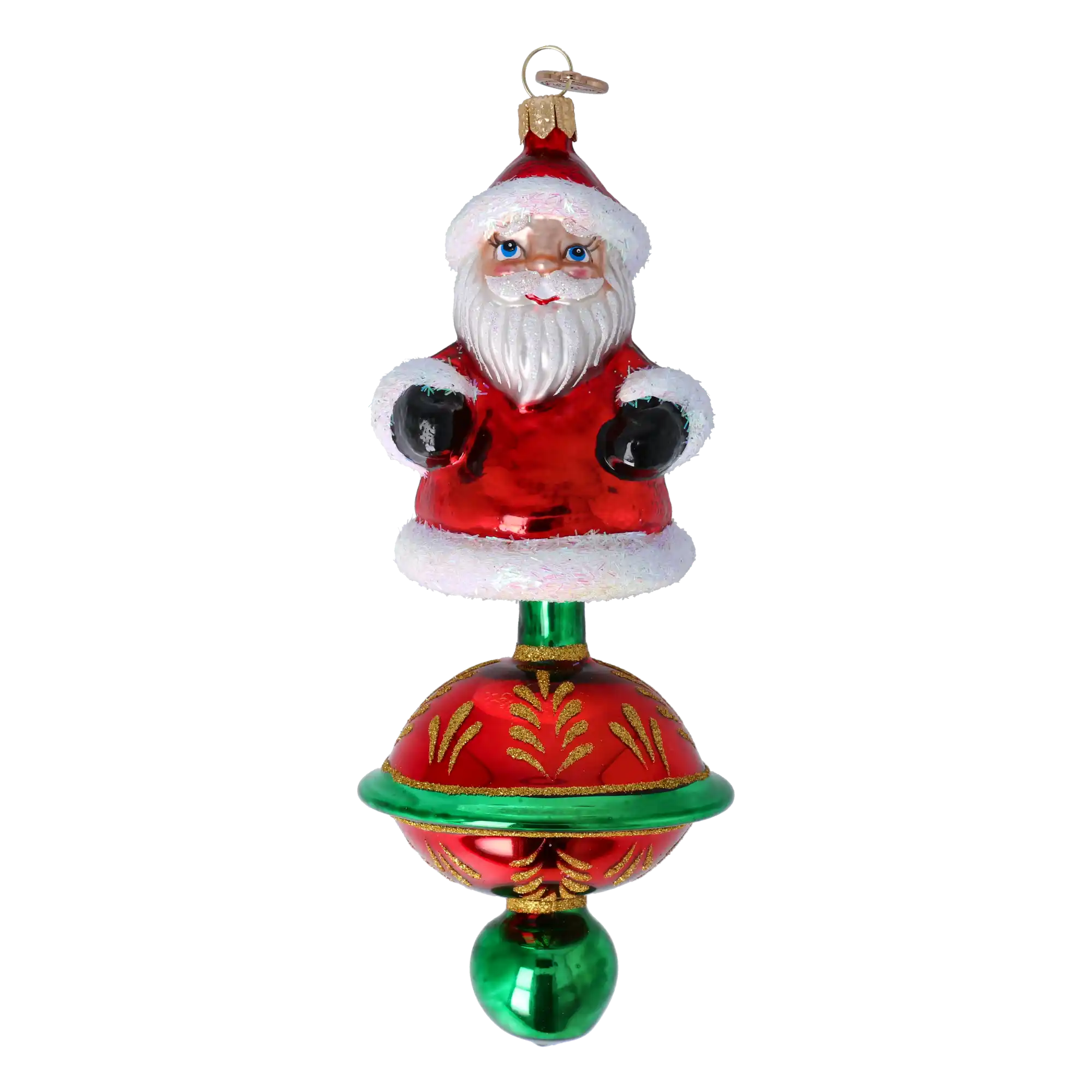 Magic Santa Claus. Handmade Glass Christmas ornament.