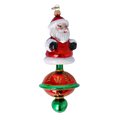 Load image into Gallery viewer, Magic Santa Claus. Handmade Glass Christmas ornament.
