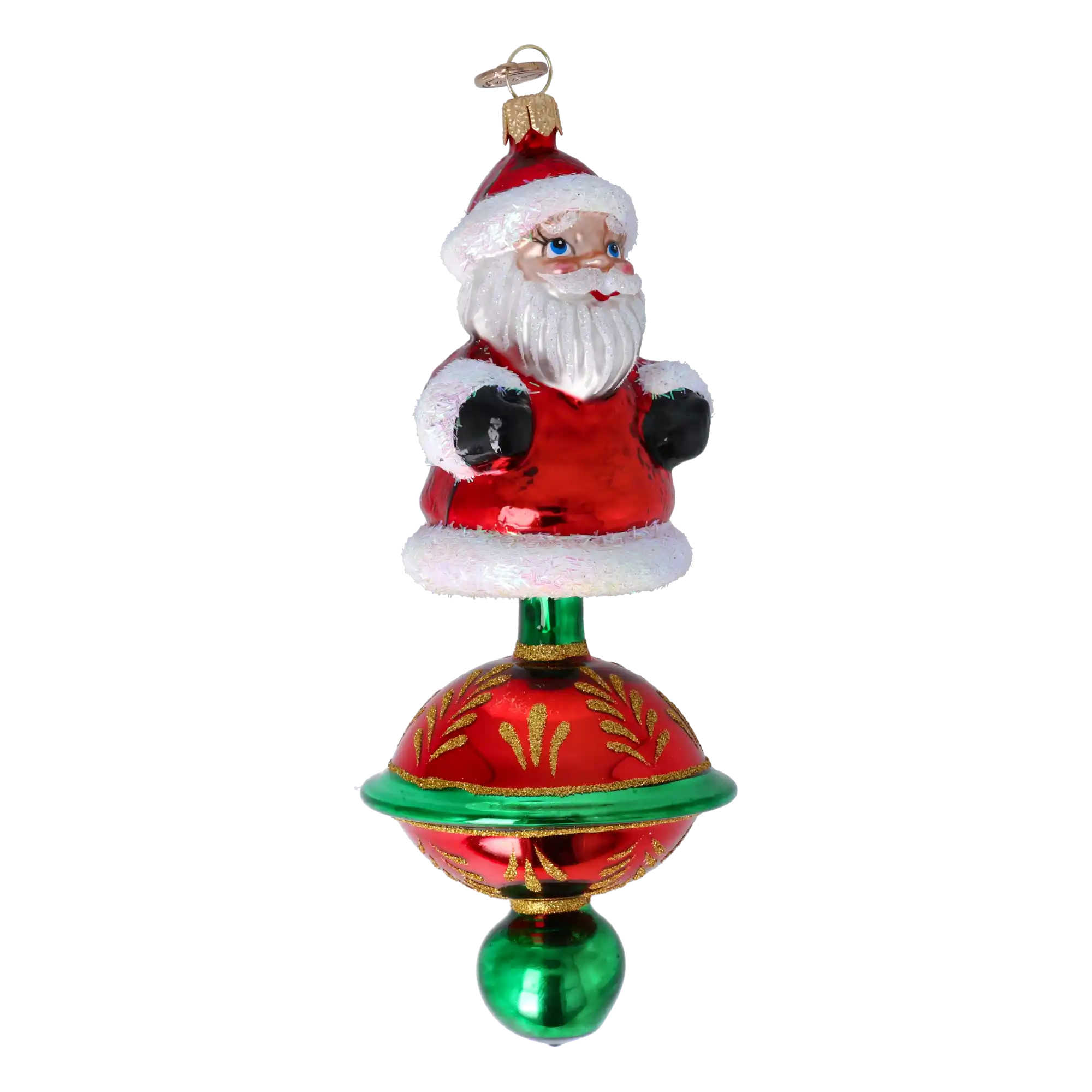 Magic Santa Claus. Handmade Glass Christmas ornament.