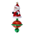 Load image into Gallery viewer, Magic Santa Claus. Handmade Glass Christmas ornament.
