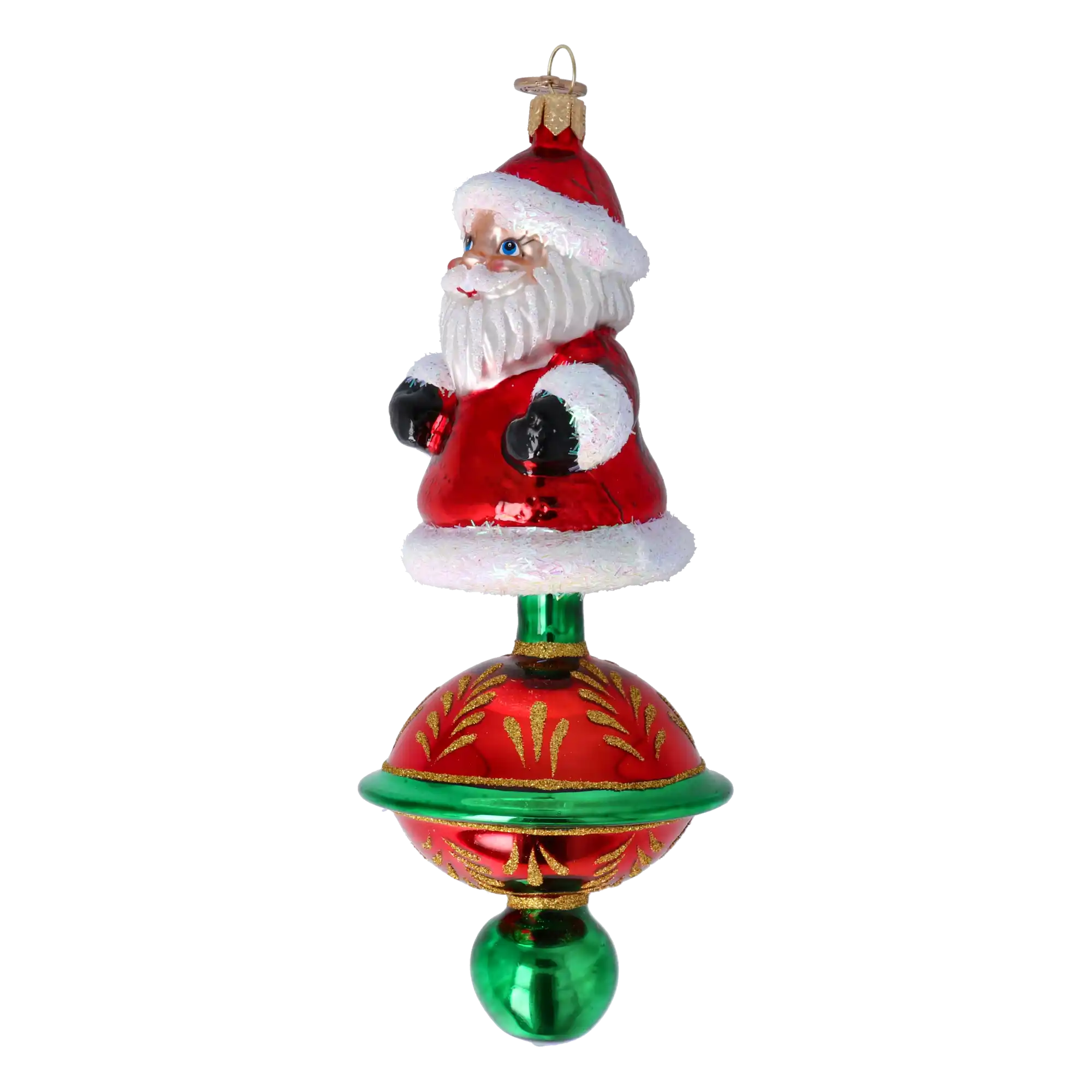 Magic Santa Claus. Handmade Glass Christmas ornament.