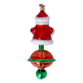 Load image into Gallery viewer, Magic Santa Claus. Handmade Glass Christmas ornament.
