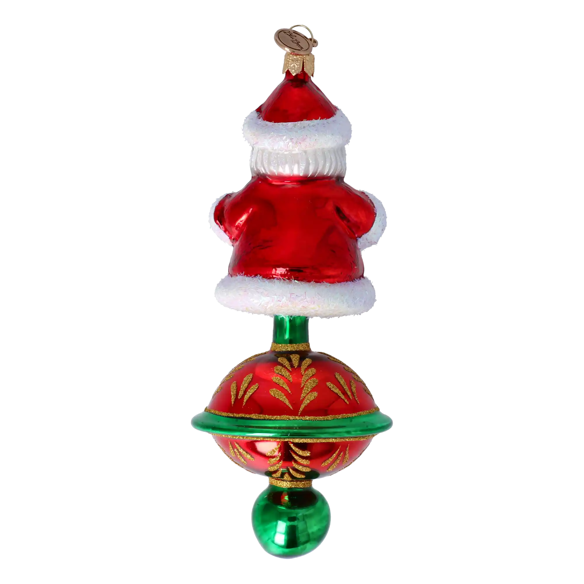 Magic Santa Claus. Handmade Glass Christmas ornament.