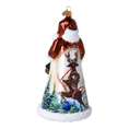 Load image into Gallery viewer, Santa's Snow Magic. Handmade Glass Christmas ornament.
