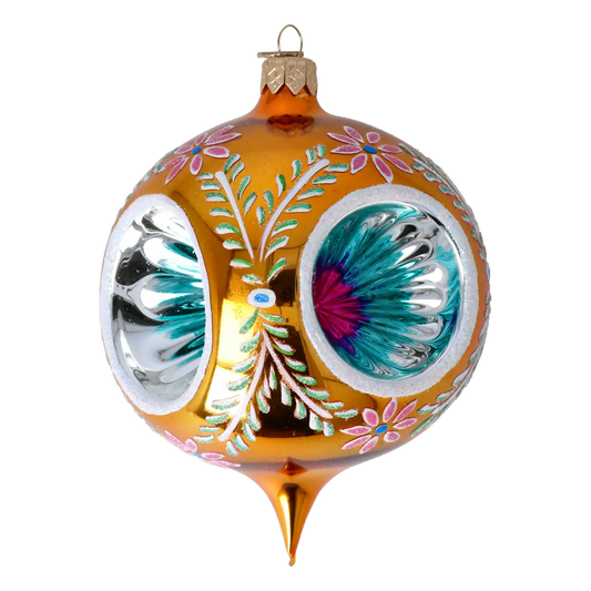 Spotlights - Kaleidoscope of Christmas Brilliance. Handmade Glass Christmas ornament.