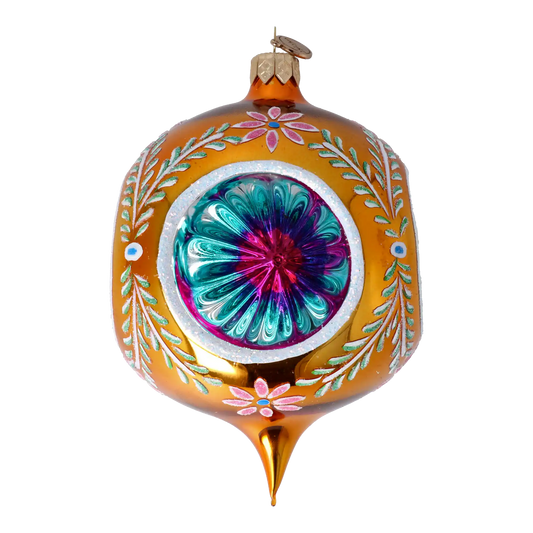 Spotlights - Kaleidoscope of Christmas Brilliance. Handmade Glass Christmas ornament.