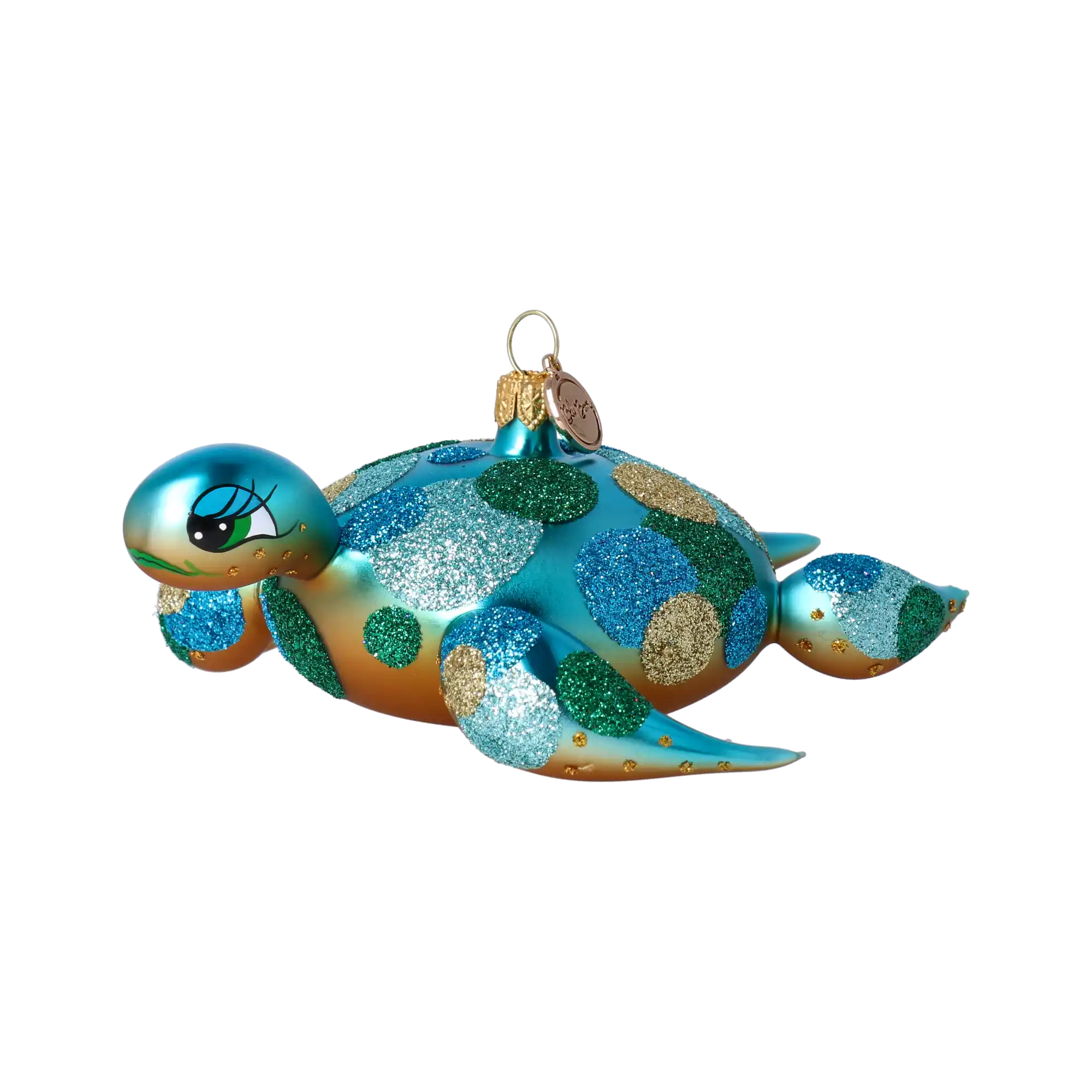 Turtle - Sea Friend. Handmade Glass Christmas ornament.