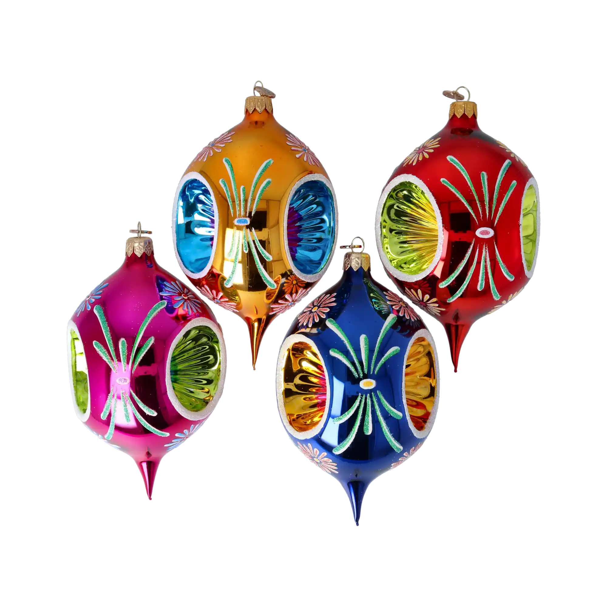 Colorful Christmas Set of 4 Colorful Bombshells