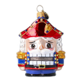 Load image into Gallery viewer, Nutcracker in Royal Colors. Handmade Glass Christmas ornament.
